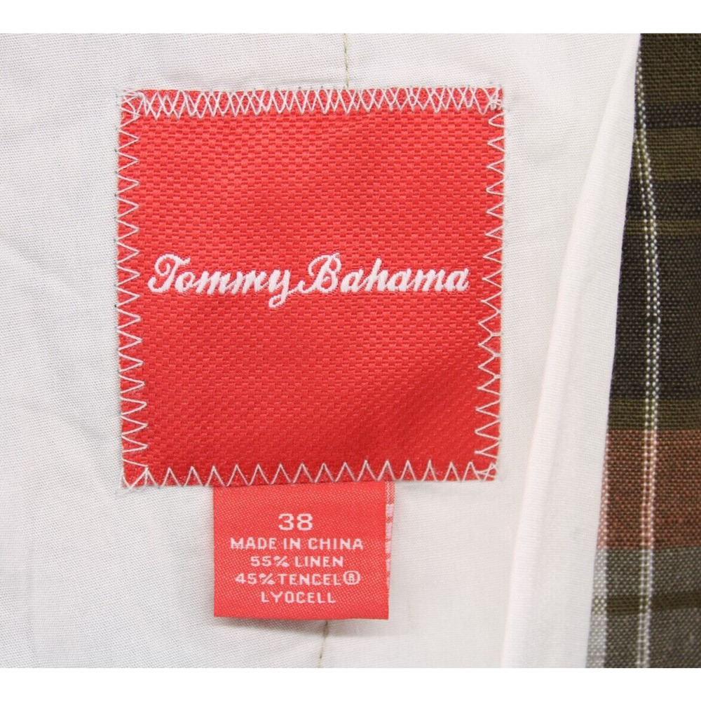 Tommy Bahama Relax Men's Golf Chino Shorts Linen Blend Multi Color Plaid Sz 38 - Picture 4 of 5